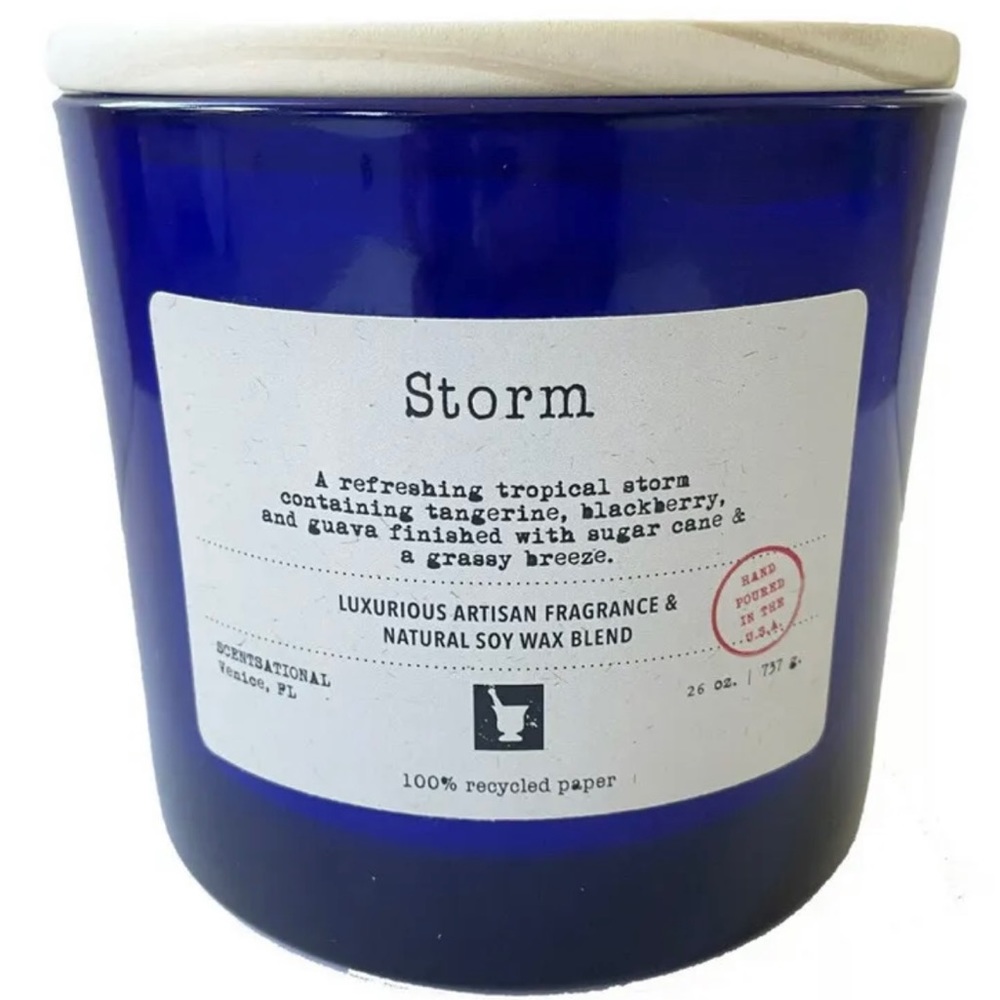 JUMBO Scentsational Storm No. 6 Scented Luxury Natural Organic Soy Candle 26oz